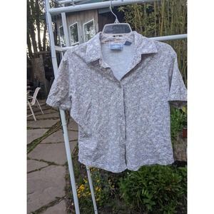 Vintage Wrangler Classic Blues Cotton Stretch Floral Shirt